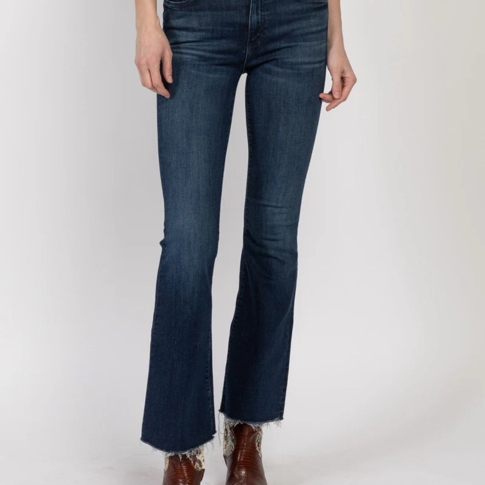 MOTHER Blue Flare Wide Leg Jeans